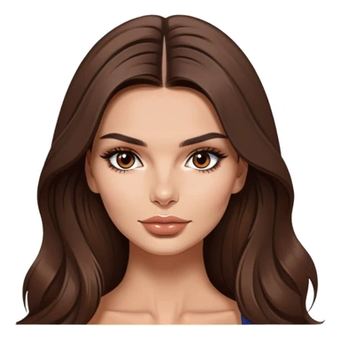 Beautiful woman with long brown hair, model, Emily Ratajkowski sticker