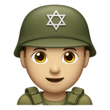 A Jewish soldier with an IDF uniform and a cap sticker