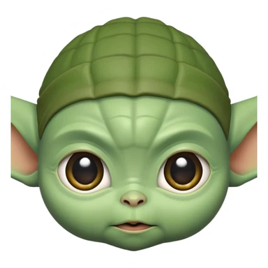 Head of baby Yoda sticker