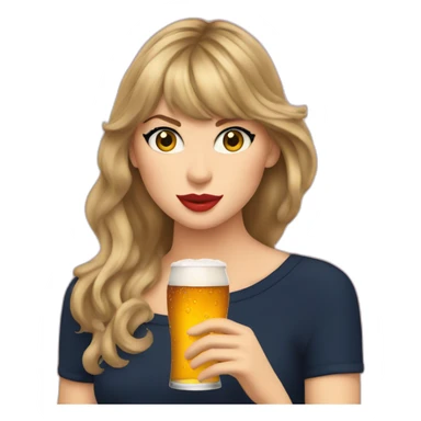 Taylor swift drinking beer sticker