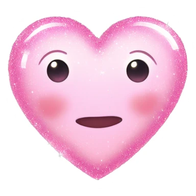 light pink heart with lots of sparkles sticker