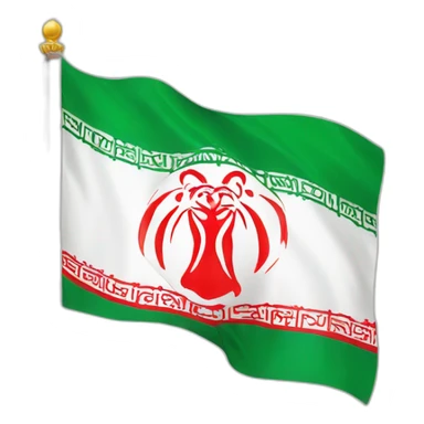 Iranian flag with lion and sun sticker