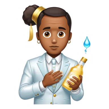 Diddy in a party outfit with baby oil  sticker