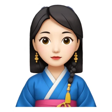 50's korean woman in front of a palace in seould sticker