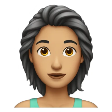 mujer pelo corto y liso pelirroja  sticker