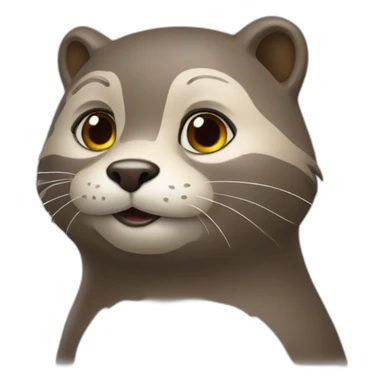 Chat sur loutre sticker