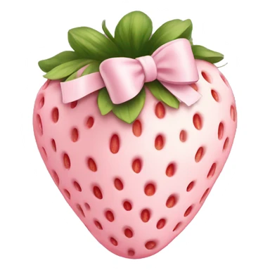  pale pink strawberry wrapped in pale pink bow sticker