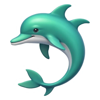 Green dolphin sticker