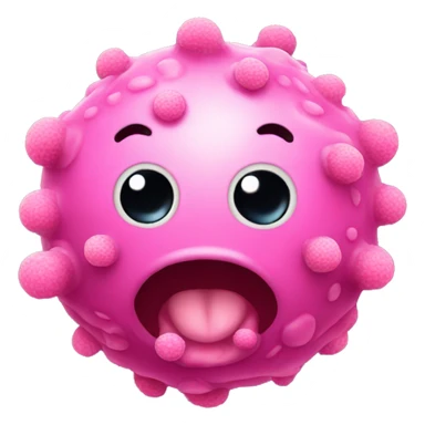 Cute pink Varicella zoster virus sticker
