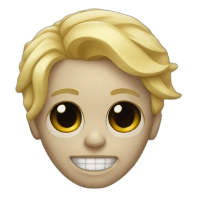 Skull with blonde hair sticker