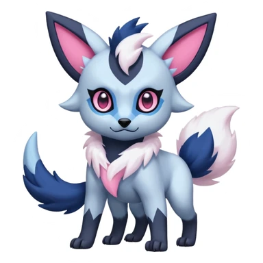 Pastel Absol-Zorua-Umbreon-fusion (full body) sticker