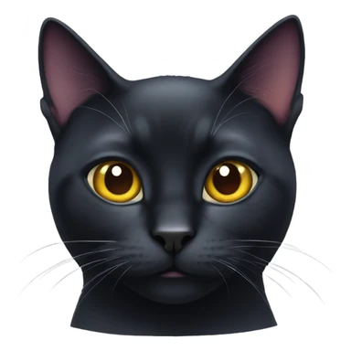 Two black cats with different colored eyes sticker