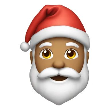 Santa Claus with a love heart sticker