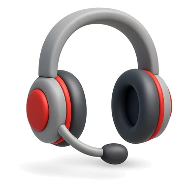 {
  "title": "3D Skeuomorphic Emoji Icon Schema",
  "type": "object",
  "properties": {
    "object": {
      "type": "string",
      "description": "Name of the object to be represented (e.g., 'money bag', 'camera', 'pizza')."
    },
    "style": {
      "type": "string",
      "enum": ["3D skeuomorphic emoji"],
      "description": "Visual style to be used for rendering."
    },
    "materials": {
      "type": "object",
      "properties": {
        "base": {
          "type": "string",
          "description": "Primary material texture, e.g., 'smooth cloth', 'metallic', 'plastic'."
        },
        "details": {
          "type": "array",
          "items": { "type": "string" },
          "description": "Secondary materials or embellishments (e.g., rope, buttons, stitching)."
        }
      }
    },
    "colors": {
      "type": "object",
      "properties": {
        "baseColor": {
          "type": "string",
          "description": "Main color of the object (e.g., '#F5DEB3' for a beige sack)."
        },
        "accentColors": {
          "type": "array",
          "items": { "type": "string" },
          "description": "Accent or highlight colors (e.g., yellow for dollar sign)."
        }
      }
    },
    "lighting": {
      "type": "object",
      "properties": {
        "type": {
          "type": "string",
          "enum": ["soft", "ambient", "studio"],
          "description": "Lighting type used to shade and define volume."
        },
        "shadows": {
          "type": "boolean",
          "description": "Indicates if soft drop shadows are used."
        }
      }
    },
    "geometry": {
      "type": "object",
      "properties": {
        "dimensionality": {
          "type": "string",
          "enum": ["3D"],
          "description": "Indicates that object is rendered in 3D."
        },
        "roundedEdges": {
          "type": "boolean",
          "description": "Indicates if object has smooth, rounded edges."
        }
      }
    },
    "expression": {
      "type": "string",
      "enum": ["playful", "realistic", "friendly"],
      "description": "Overall emotional tone of the icon."
    },
    "background": {
      "type": "string",
      "enum": ["transparent", "white", "gradient"],
      "description": "Background type for the rendered emoji."
    }
  },
  "required": ["object", "style", "materials", "colors", "lighting", "geometry", "expression", "background"]
}

over the ear headphones with a mic and red accents sticker