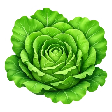 Cinematic crisp green lettuce, fresh and leafy, slightly curled edges, detailed textures, vibrant and refreshing, ultra-realistic and inviting. sticker