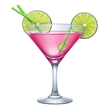 cosmopolitan with a piece of lime hanging from the rim sticker