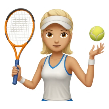 blonde woman playing tennis sticker