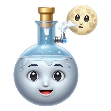 moon knocked over like dropped flask sticker