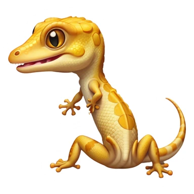 Cinematic Comical Gecko Portrait Emoji, Head tilted dramatically with an exaggeratedly shocked expression, featuring a compact, agile body with wide, comically expressive eyes and a quirky pattern of scales, Simplified yet hilariously expressive features, highly detailed, glowing with a slightly sassy tropical glow, high shine, dramatic yet playful, stylized with an air of quirky reptilian mischief, soft glowing outline, capturing the essence of a meme-worthy gecko that seems ready to scamper its way into viral fame! sticker