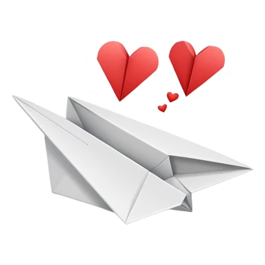 Paper airplane with heart for 'Story of My Life' by One Direction sticker