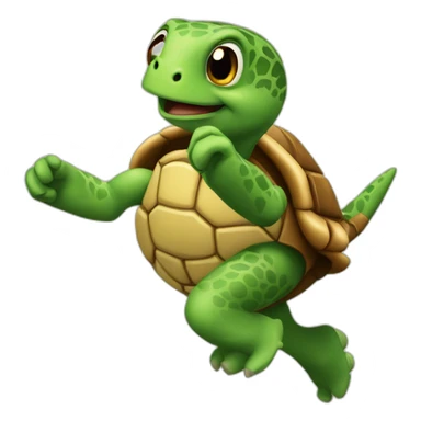 Tortugas corriendo  sticker