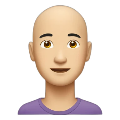 Handsome bald asian guy sticker