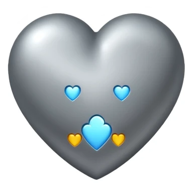 Coração cinza  sticker