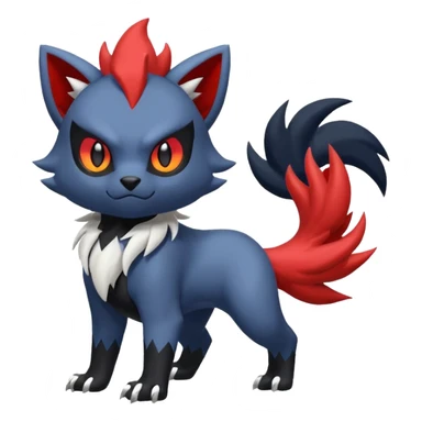 Skuntank-Litten-Absol-Zorua-Sprigatito-fusion, full body sticker