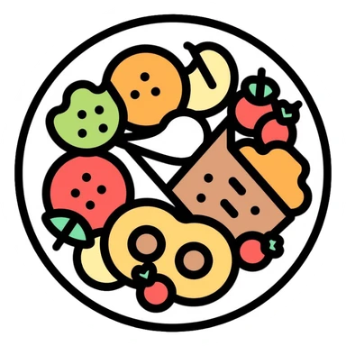 food plate with various foods sticker