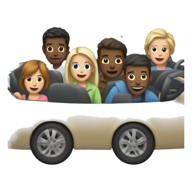 5 people in one car sticker