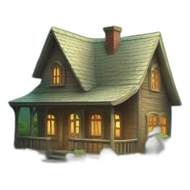 house in the woods sticker
