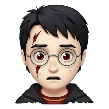 Harry Potter beaten up sticker