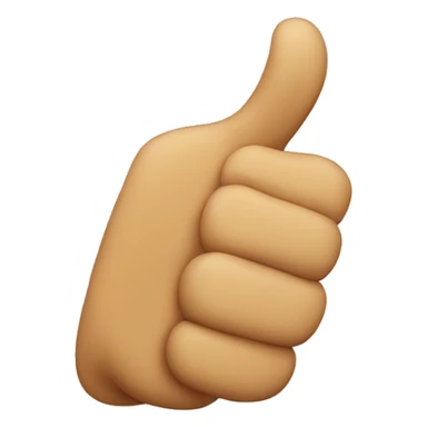 thumbs up with thumb curving backwards sticker