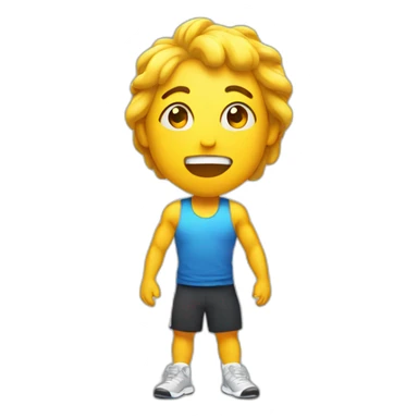 Sweating in gym sticker