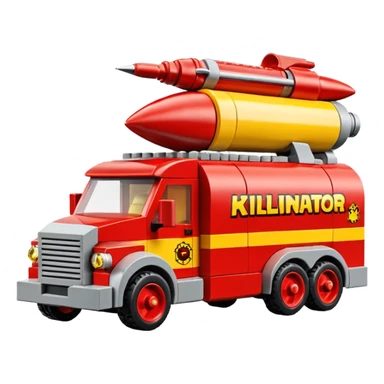 Heroic Lego SuperBug Ron’s exterminator superminator antique rocket powered moving van (motto: Killing bugs is fun) sticker