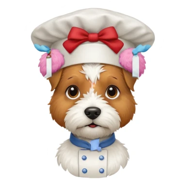 chef terrier dog sticker