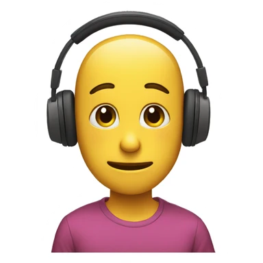 Head nodding yes with headphones sticker