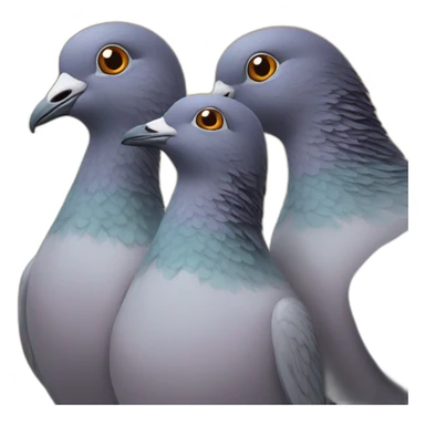 Three-headed pigeon sticker