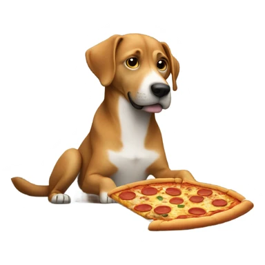 DOG EATING PIZZA WATCHING TV ON COUCH sticker