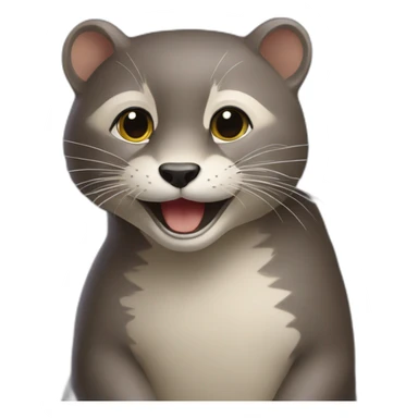 Chat sur loutre sticker