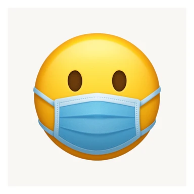 emoji with medical mask sticker