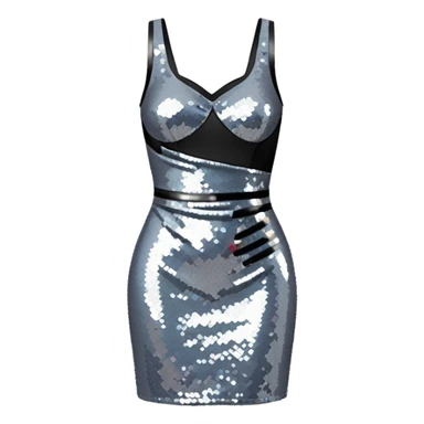 sequin dress sticker