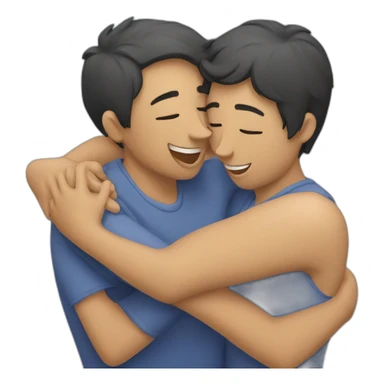 people hug fishes sticker