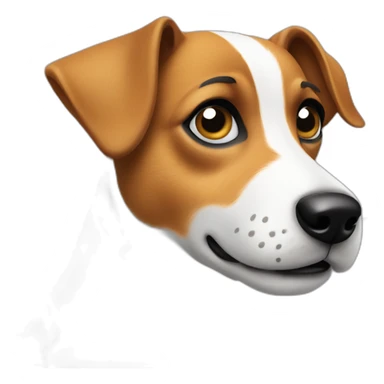 jack russel confused with head tilted to the side sticker