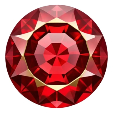 ruby with gold sticker