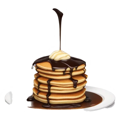 Pancake with chocolate syrup sticker