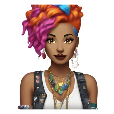 Cyndi Lauper look a like sticker