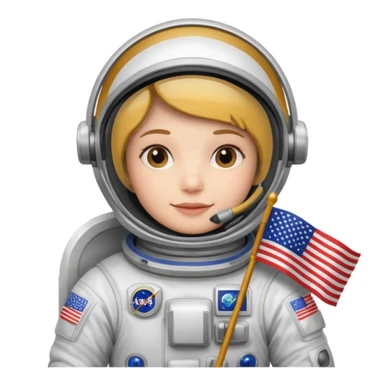 astronaut us flag sticker