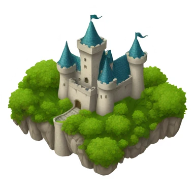 castle with vegetation sticker