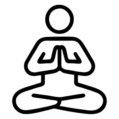 icon on the theme of yoga namaste classes.  sticker